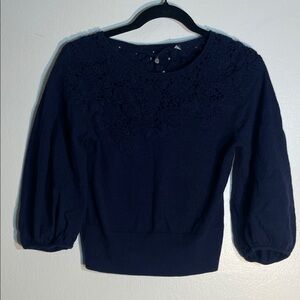 Elegant Navy Blue Women's Blouse